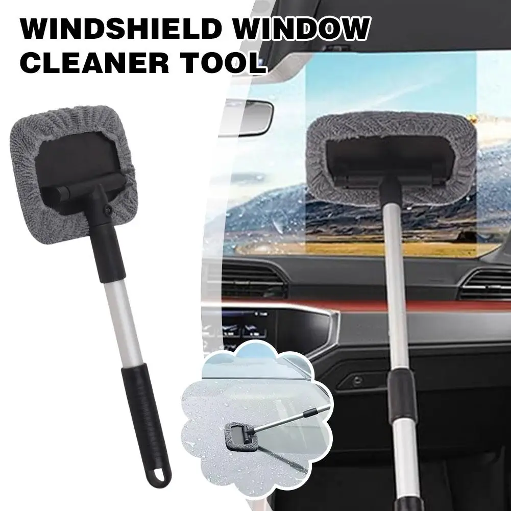 

Windshield Cleaning Tool 180° Rotate Auto Glass Brush Long Removal Interior Dust Kit Car Handle Accessories O4Q0