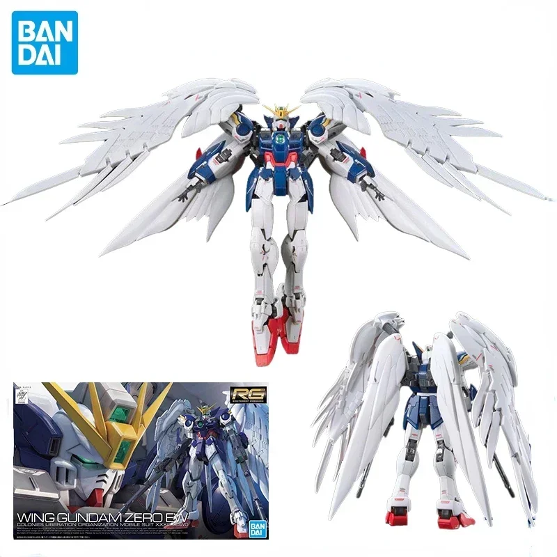 

In Stock BANDAI Original GUNDAM Wing Gundam Zero EW RG Assembly Model Anime Action Figure Model Toys Collectible Hoilday Gift