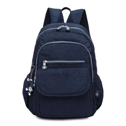 Highend A4 grande capacità Nylon uomo donna zaino ragazza leggera borsa da viaggio impermeabile zainetto blu rosso viola verde M1503