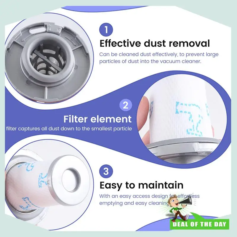 تسليم خلال 24 ساعة لمرشح Rowenta ZR009006 للمكنسة الكهربائية اللاسلكية X-Force Flex 8.60 القابلة للغسل