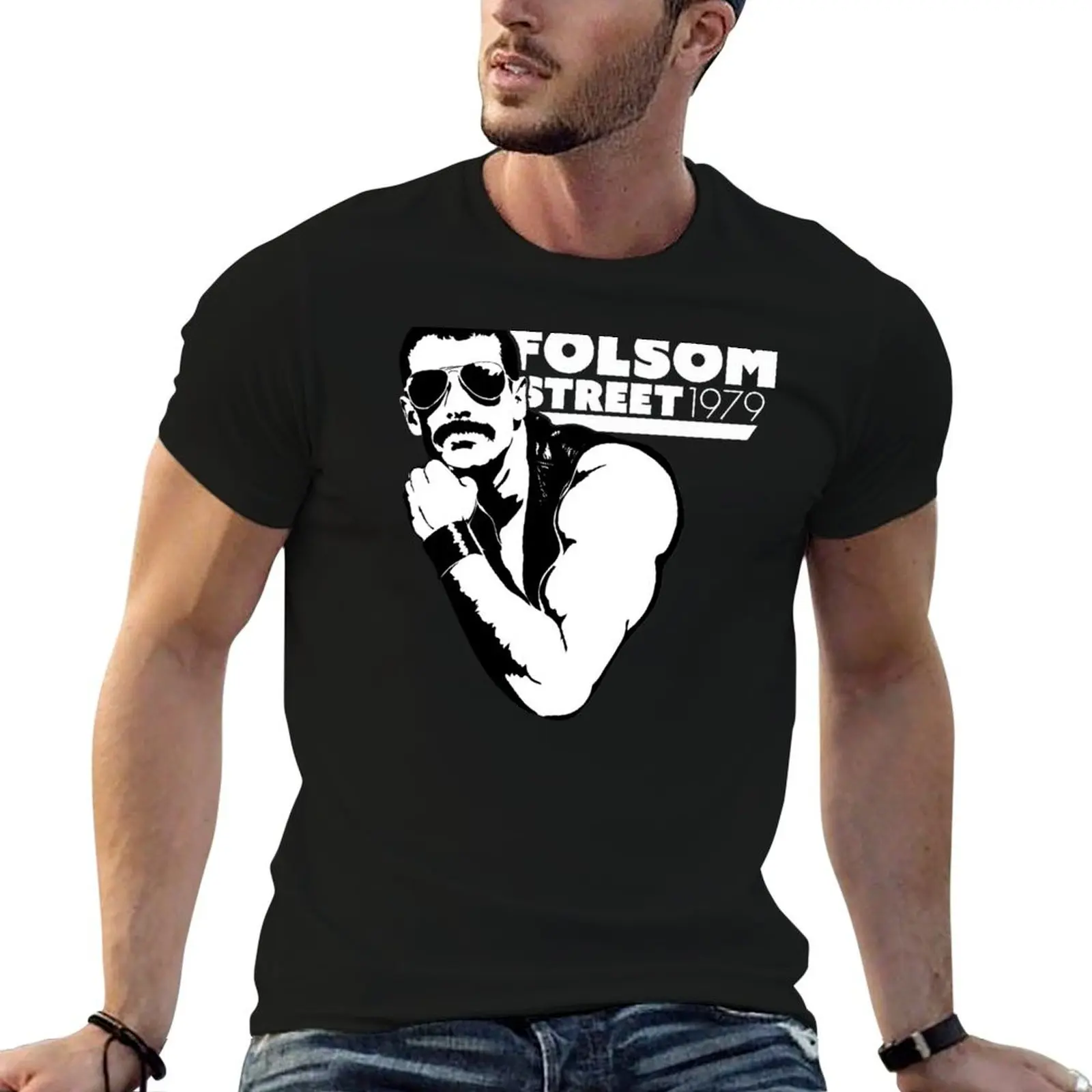 Folsom Street 1979 Leatherman two tone T-Shirt Standard Fit Solid Tee Shirt