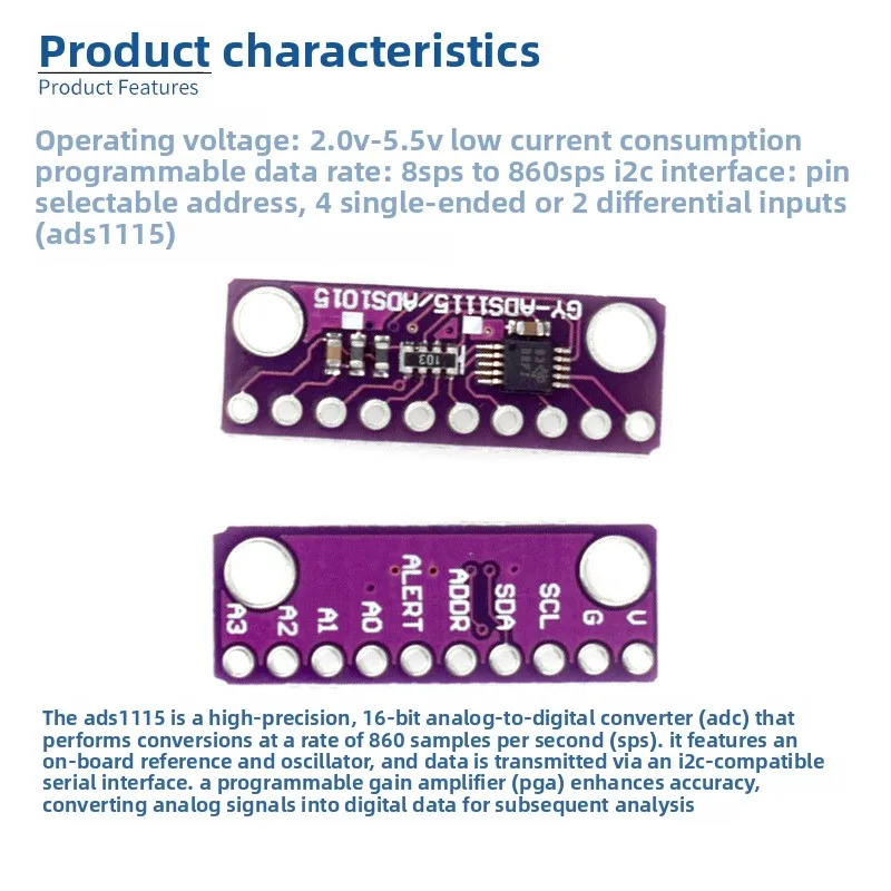 GY-ADS1015 12Bit Precision ADC Module Ultra Small Development Board Original Version
