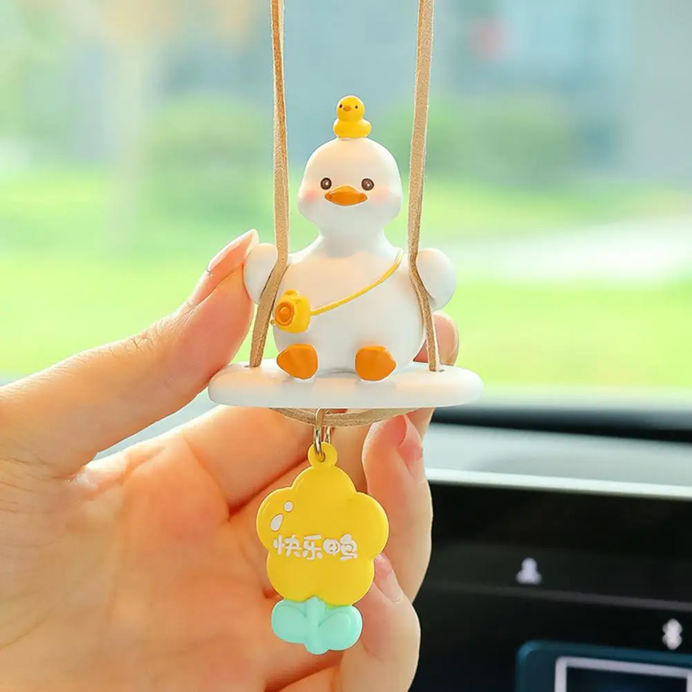 

Car Interior Decorative Duck Ornament Car Accessory Duck Shape Automobile Pendant with Lanyard Car Decor Ornament Accessories