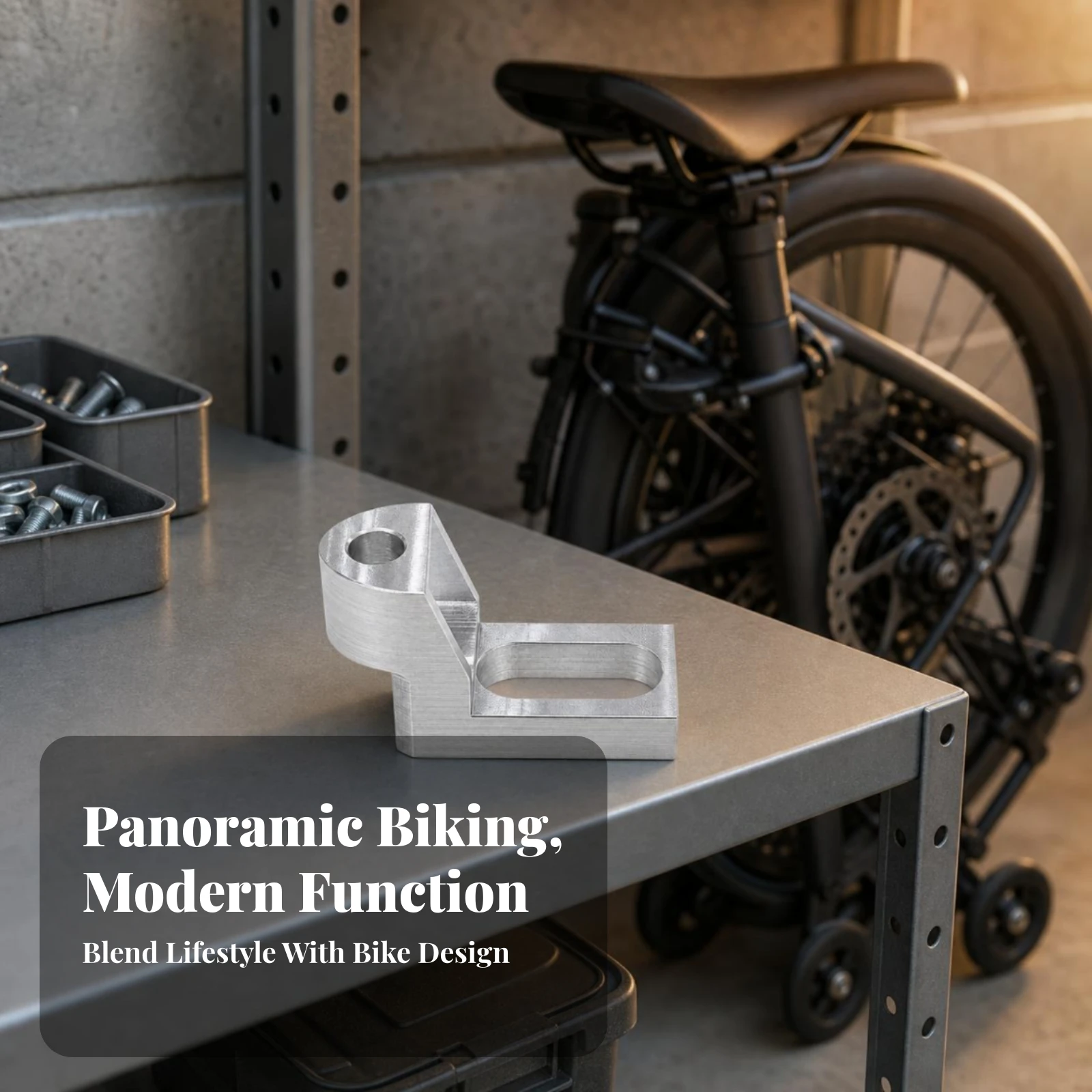 

Metal Cycle Brake Caliper Bracket Adjustable Slot Compact Folding Bike Brake Mount Cycling Hardware