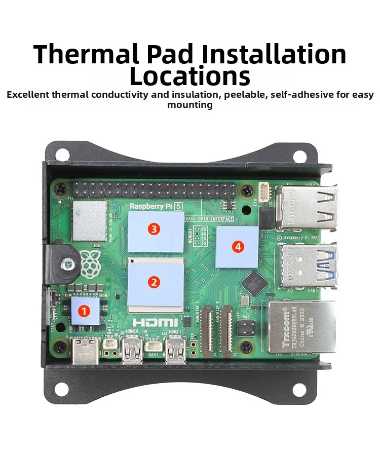 For Raspberry Pi 5 Protective Case Aluminum/copper Radiator Heat Dissipation Aluminum/copper Radiator Shell With/no Cooling Fan