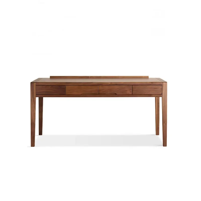 

Black walnut all solid wood desk rectangular desk with drawers writing desk