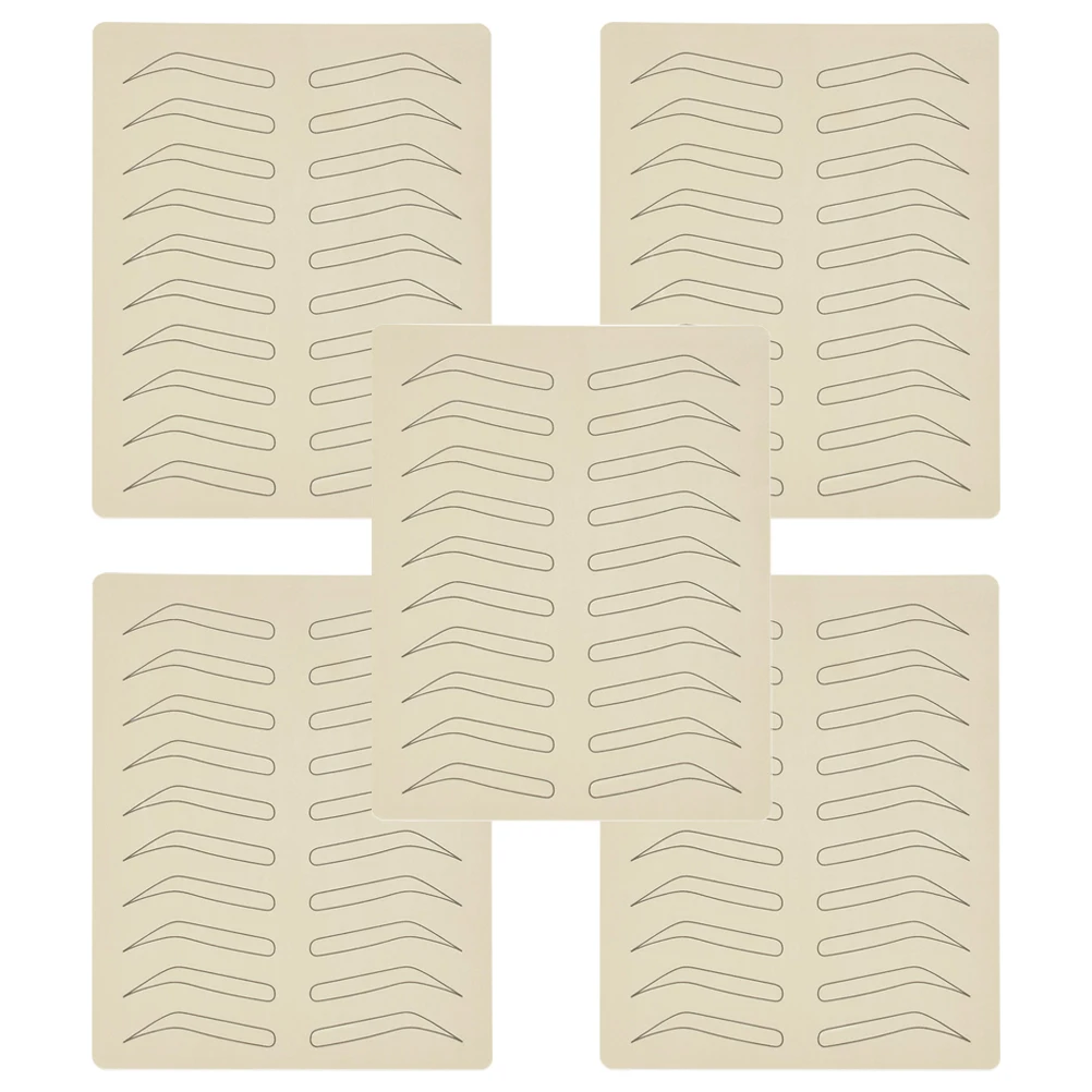 

5 шт., силиконовый лист для практики татуировки бровей, реалистичная текстура кожи для начинающих, микроблейдинг, обучение, художников красоты