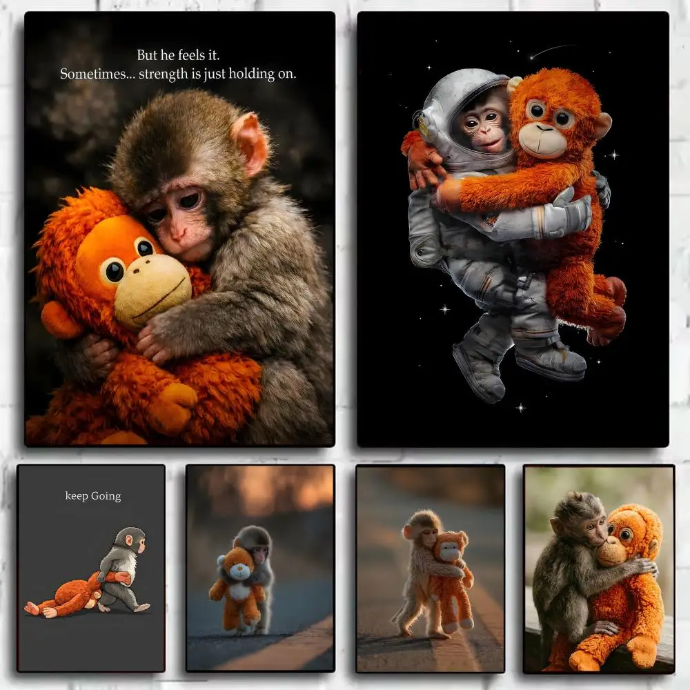 

Постеры-наклейки P-Punch M-Monkey, настенные росписи, самоклеящиеся наклейки на стену для спальни, гостиной, дома, HD декор, подарок