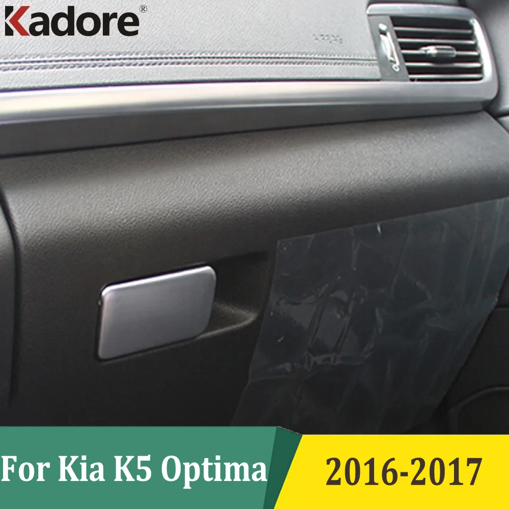 For Kia K5 Optima 2016 2017 ABS Matte Car Glove Box Locker Door Handle Cover Trim Interior Accessories