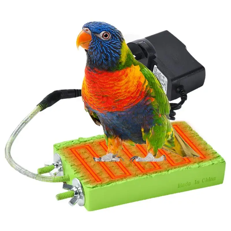 Bird Heater Thermo Perch Parrot Heater Stand Anti Bite Bird Heater Snuggle Up Automatic For Lovebird Budgies Cockatiels