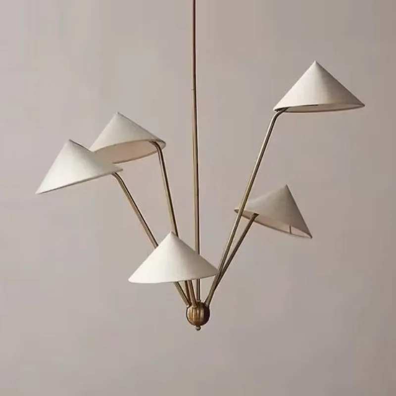 American all-copper simple retro dining living bedroom study chandelier, villa designer recommended chandelier cross-border 5