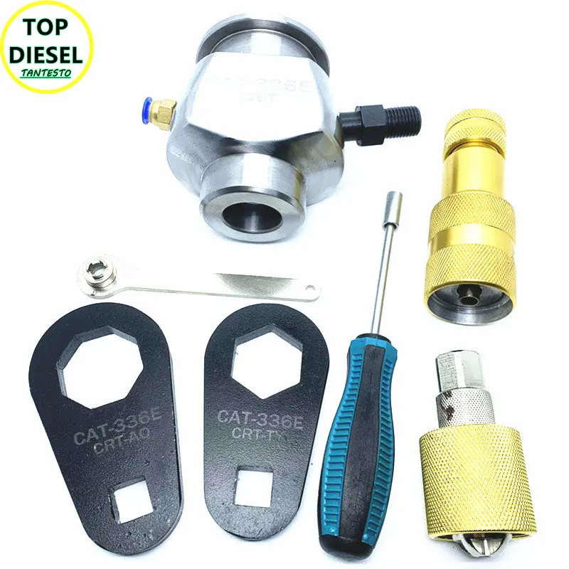 For CAT 336E 456-3493 Diese Common Rail Injector Disassemble Tool AHE Measuring Oil Return Clamp Adaptor  Set