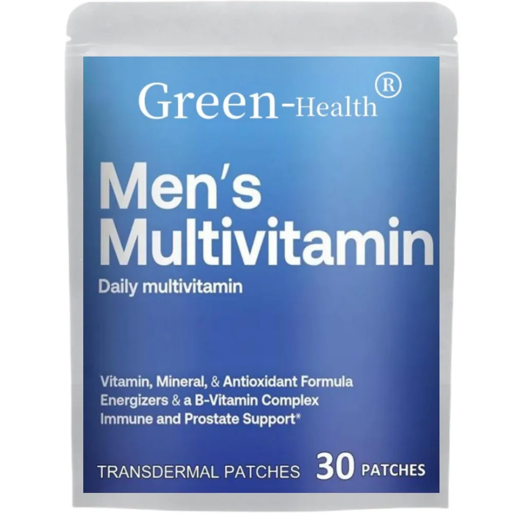 Mens Multivitamin Transdermal Patches Energy, Focus & Performance - 30 Patches One Month Supply