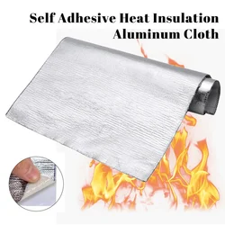 Heat-Resistant Fiberglass & Aluminum Foil Tape - Waterproof, Self-Adhesive for Car Heat Shielding | High-Temp Insulation