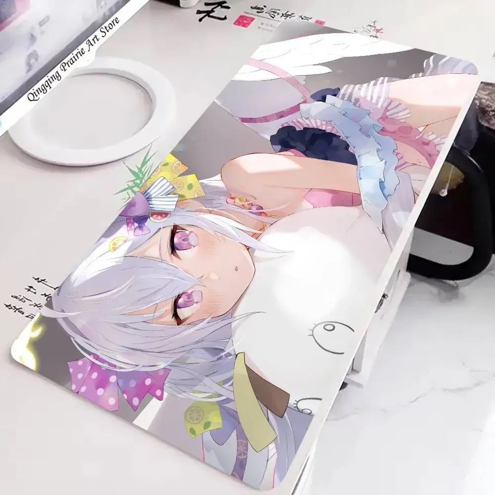 Shirasu Azusa Anime Blue Archive Mousepad Non-slip Suitable For Office Computers Laptops E-sports Game Desk Mats XXL Keyboard