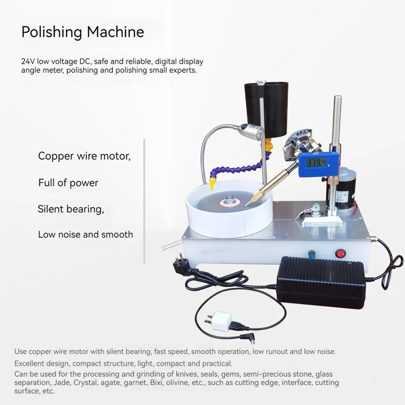 Small Jewelry Stone Polishing Machine Forming Machine Jewelry Jade Faceted Angle Grinder Polishing Machine Tools