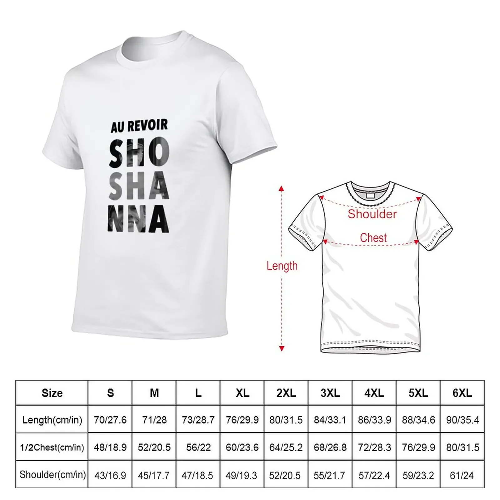 New Au revoir Shoshanna T-Shirt anime stuff summer top vintage graphic tee big and tall t shirts for men