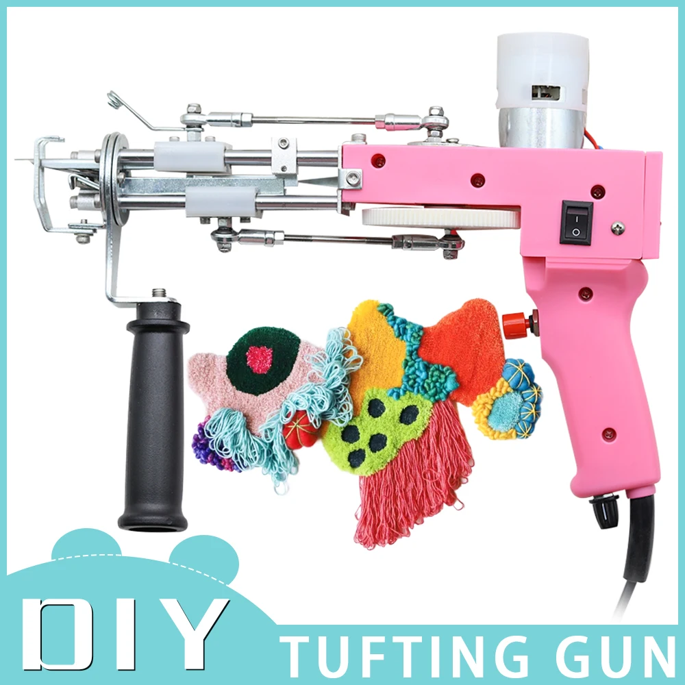 

Tufting Gun 2 IN 1 Electric Carpet Tufting Gun Can Do Both Cut Pile and Loop Pile Hand Gun Carpet Weaving Flocking Power Tools