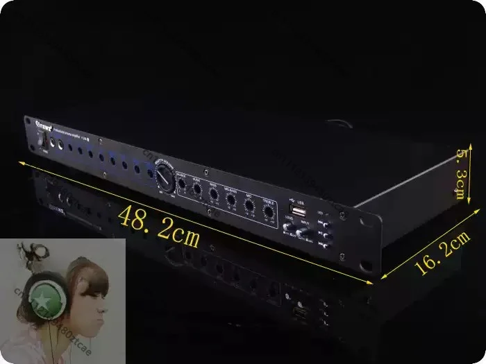 Audio Preamp Equalizer Karaoke Effect Processor For Old Amplifier Upgrade With Subwoofer Output Bass Tone Control Preamplifier