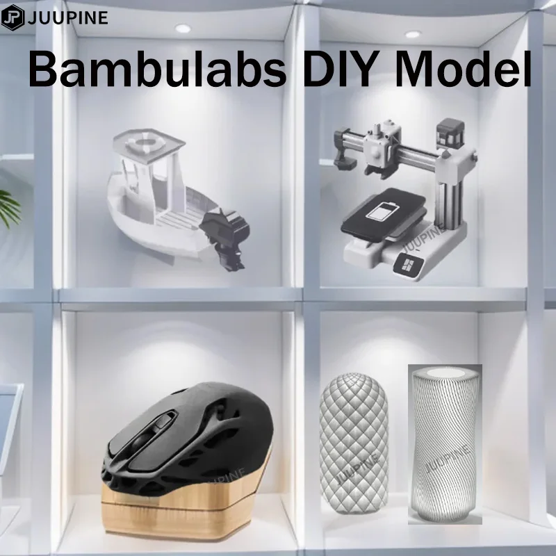 Para Bambu Lab impresión 3D DIY modelo creativo ordenador ratón inalámbrico cargador motor luz LED Hardware reloj regalos