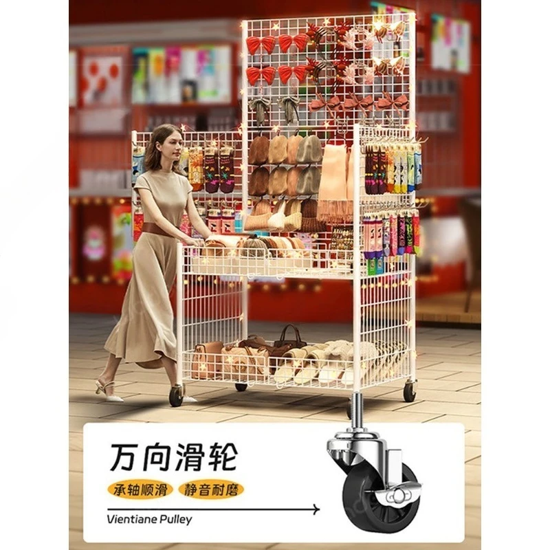 stall trolley, stall night market special car, hand push folding table float promotional display stand one second stall artifact
