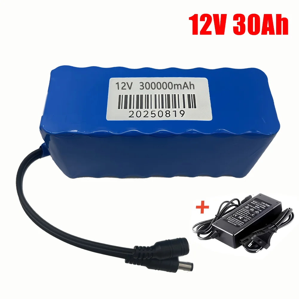 

2025 New 12V 30Ah Lithium Battery for Solar,Fish Finder, Power Wheels, Lighting, Off-Grid Applications Built-in BMS +3A charger