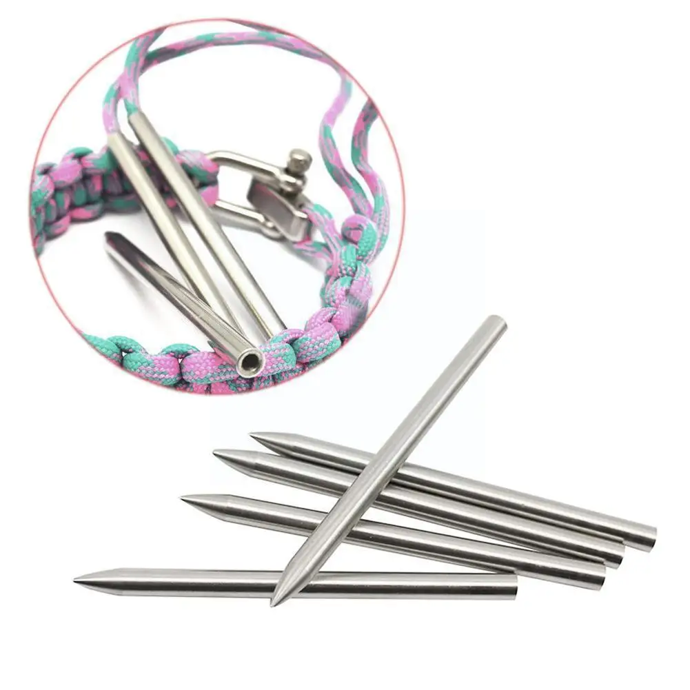 Stitching Stainless Steel Umbrella Rope Needle Bracelet Needles Knitting Accessories Flattener DIY F2L6