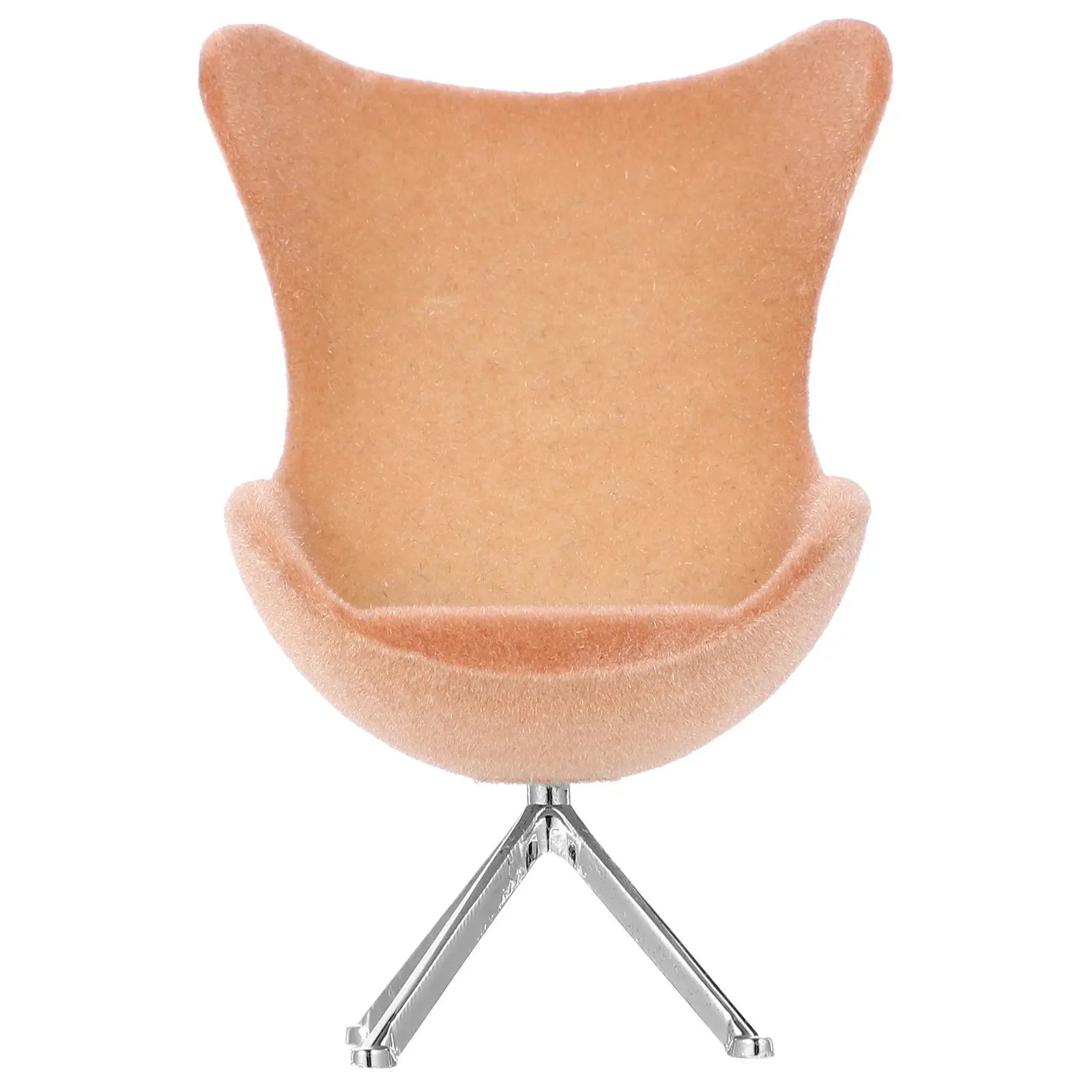 

Flocked Mini Chair High Back Realistic Dollhouse Furniture for Kids Hands on Learning Decorates Bedroom Courtyard Living Room