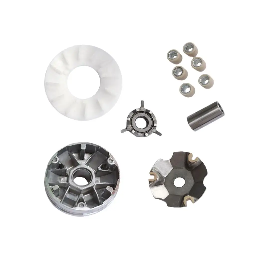 Front Clutch Variator Assy Stainless Steel Roller Weights Kit for GY6 139QMA 139QMB Scooter High Efficiency