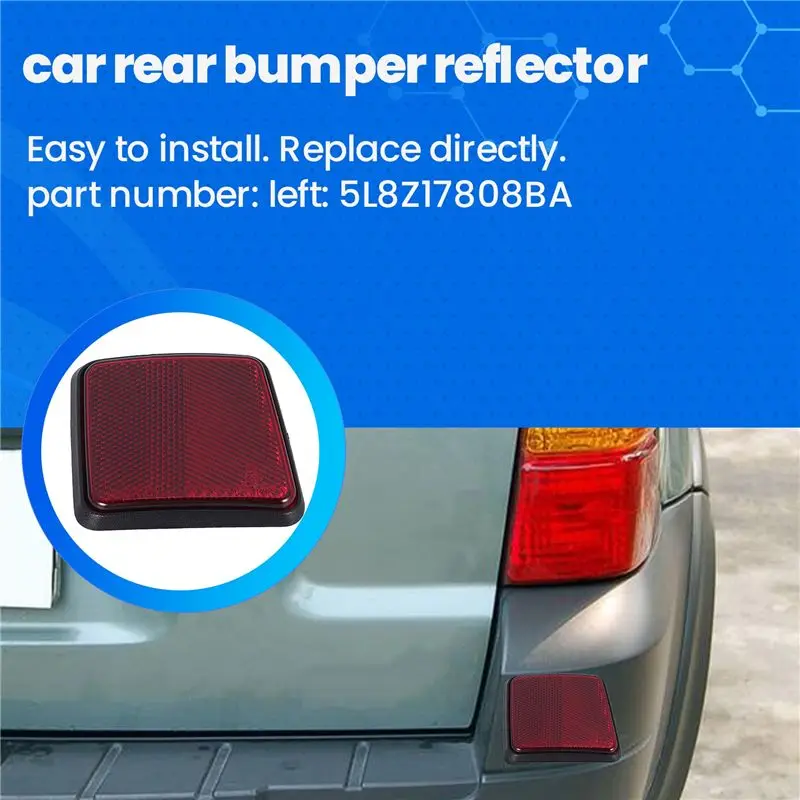 X59A_Left Rear Bumper Reflector for Ford Escape Kuga Maverick 2005-2007