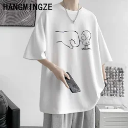 Men's T-shirts Oversized 5XL Casual Summer Wear Cotton Men Tshirt Funny Graffiti Print Tee Shirts For Men New Clothes