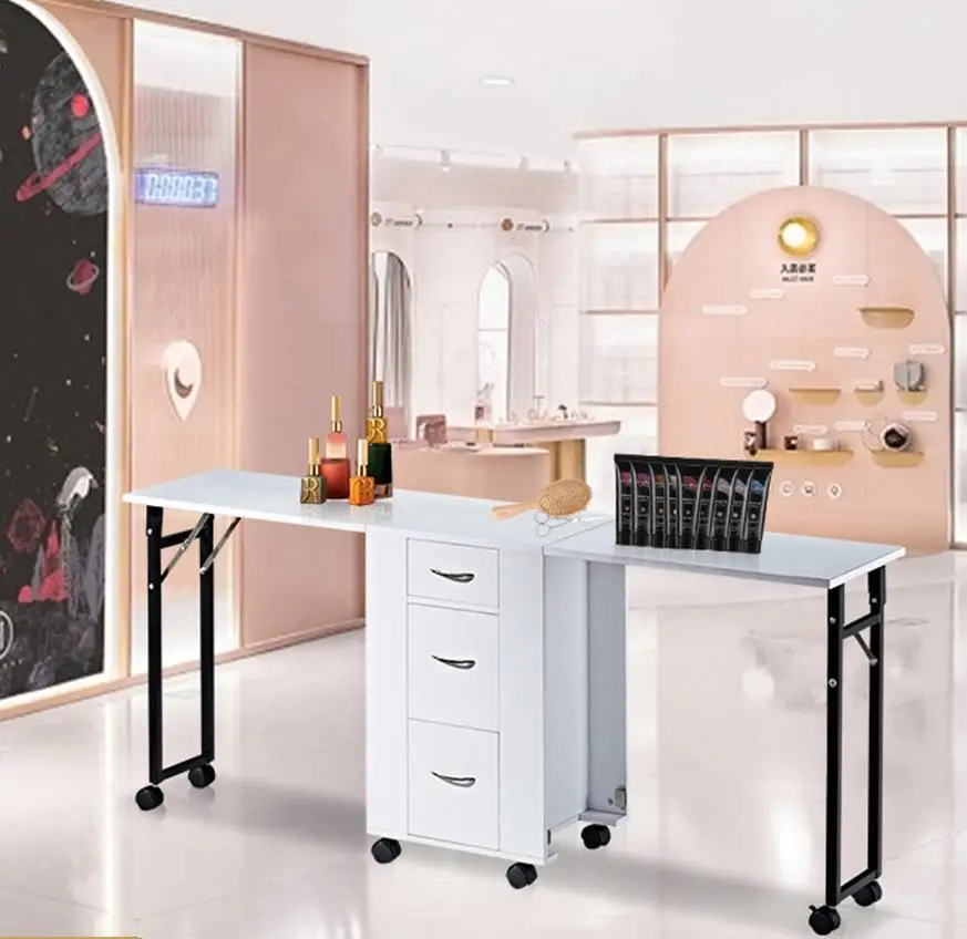 

Мебель для салона красоты, маникюрный стол, современный стиль, портативные складные столы для спа-салона для ногтей