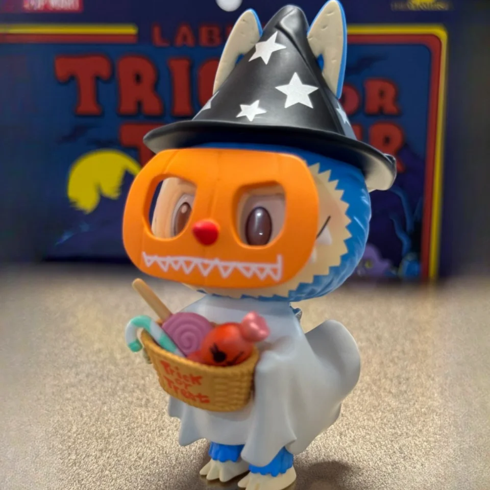 Hot Labubu Trick Or Treater Anime Action Figure Kawaii The Monsters Doll Collectible Toy Cartoon Decor Christmas /Halloween Gift