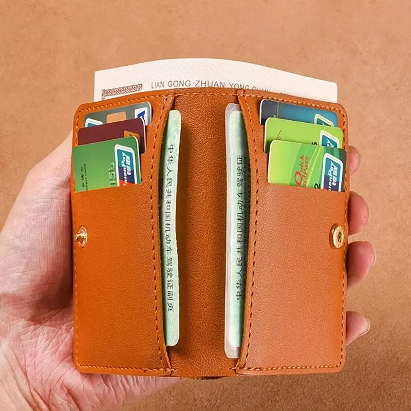 Designer Brand PU Leather Small Wallet for Men Short Simple Women's Purse Ultra Thin Credit Card Bag Coin Purse with Card Holder