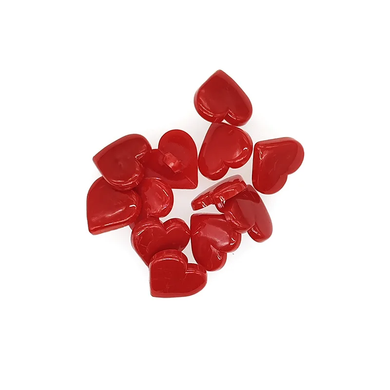 17mm Resin Buttons Scrapbook Heart red buttons for clothing sewing supplies sewing accessories buttons for crafts