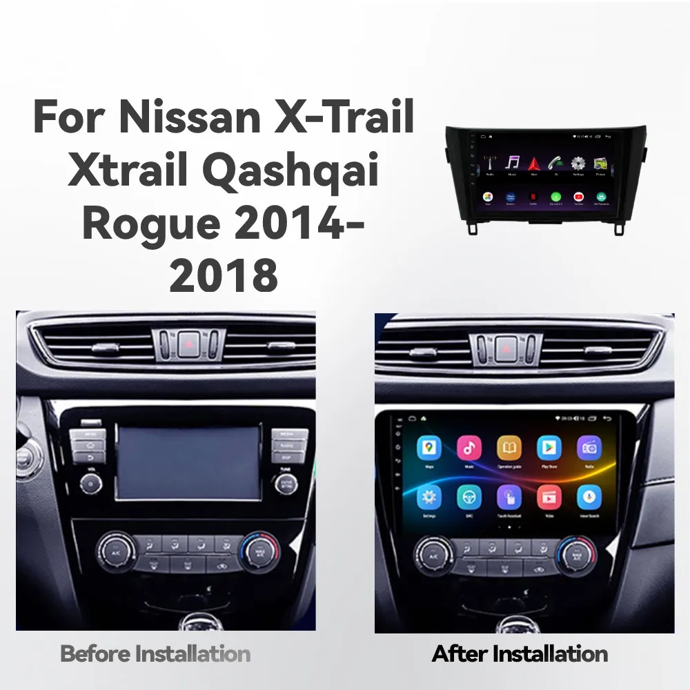 Android 12 Car Radio GPS DVD Player Stereo Multimedia Audio System For Nissan X-Trail Xtrail Qashqai Rogue 2014-2018 Carplay DSP