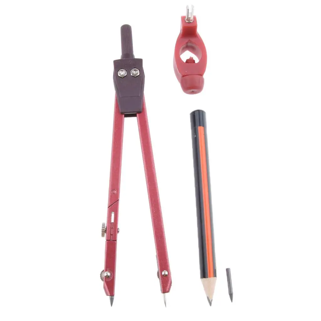 Durable Bow Compass for Geometry Professional Metal Divider Set with Case for Drawing Math Study Art Students