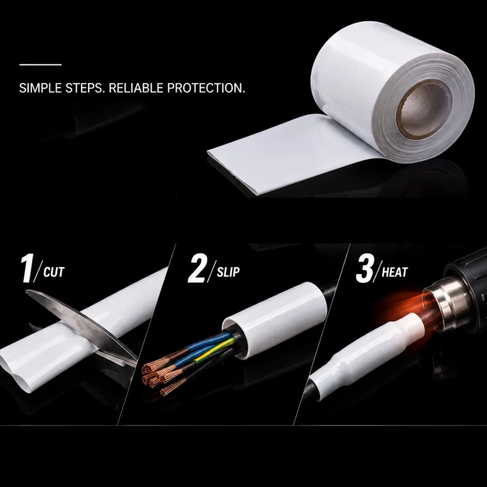 White PVC Of 18650 Battery Packs Cable Sleeve Width 30mm -300mm Insulated Protection Film Wrap Lithium Case Cable Sleeve