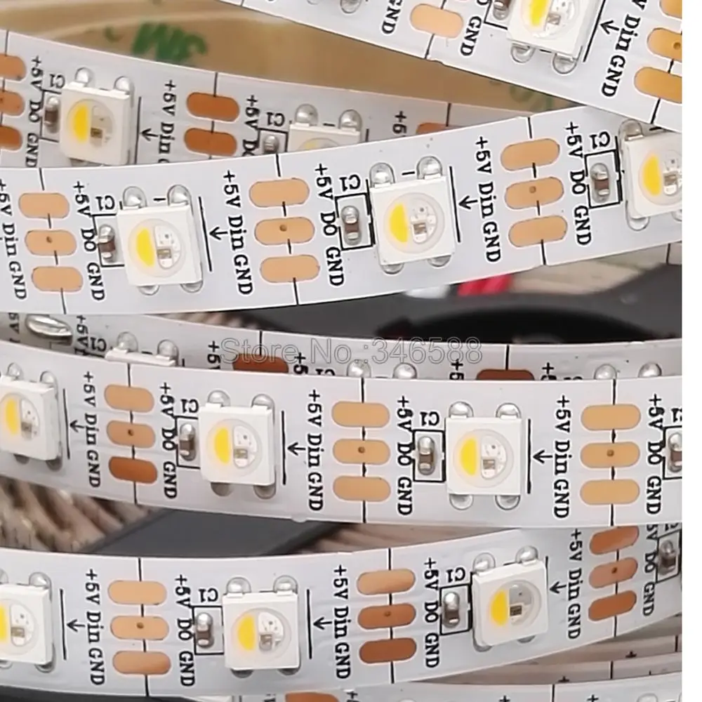 SK6812 RGBW LED Strip Light 4 in 1 Similar WS2812B 1m 5m 30 60 144 LEDs Individual Addressable RGBWW WWA LED Strip IP20 65 67 5V