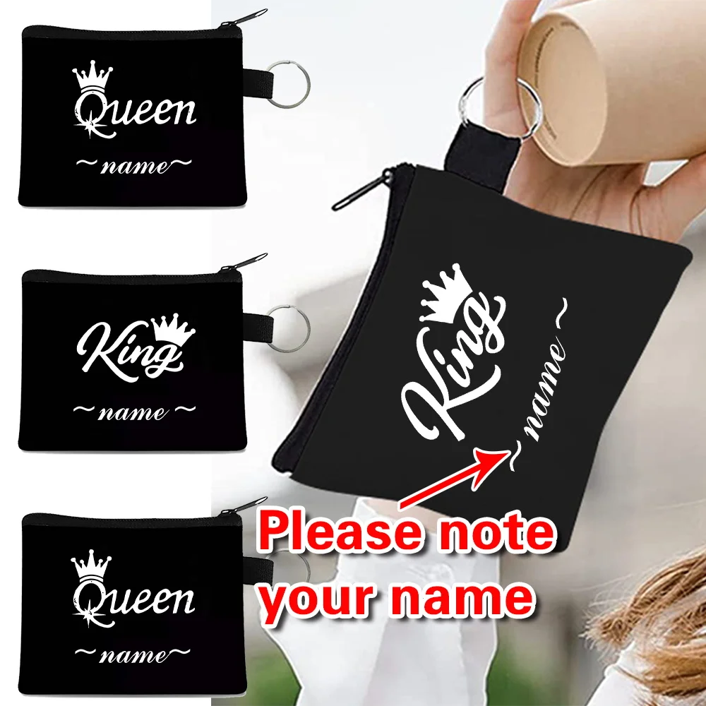 Personalized Customized Name Wallet Coin Pocket Cosmetics Pocketbook Portable Small Money Purses Bank Card Storage Holders Bag