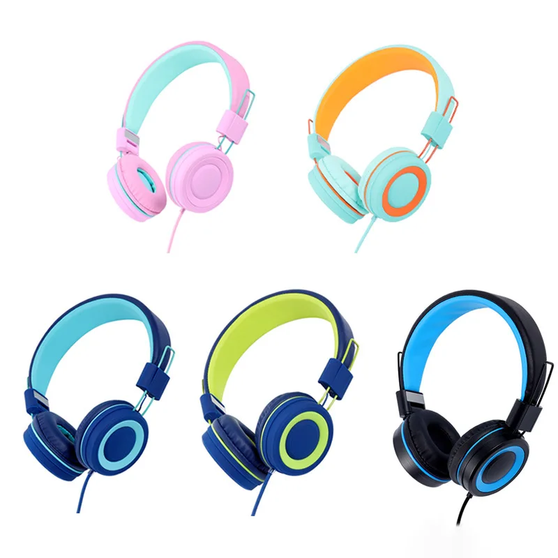 

Kids Headphones 3.5mm Audio Jack Wired Earphone Foldable Stereo Headset With Mic for Girls Boys Gift Online Learning Earbuds