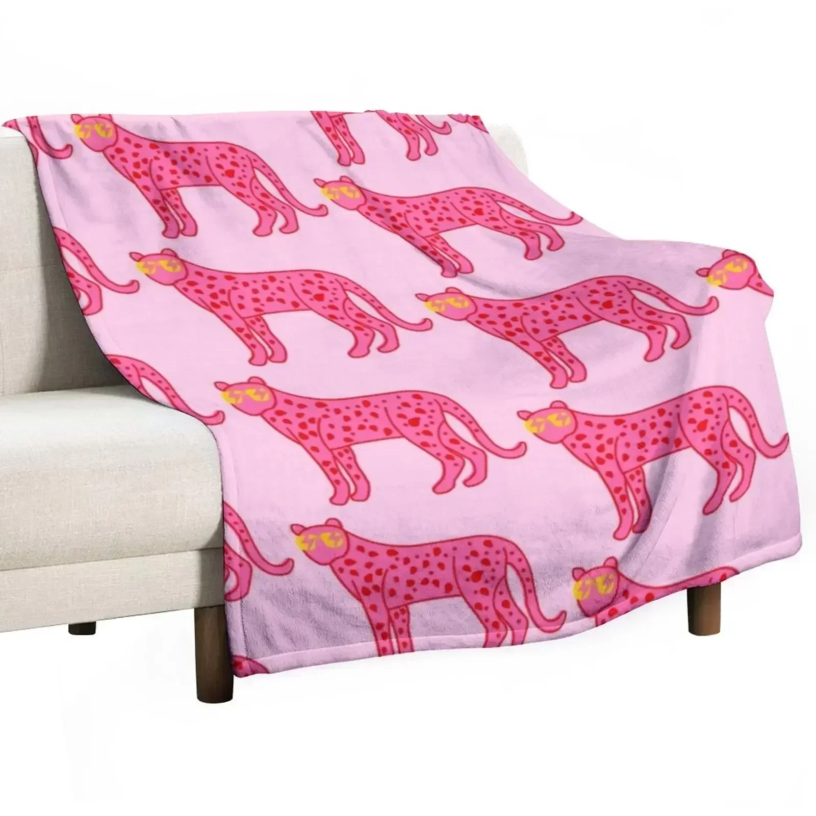 

cheetah xoxo Throw Blanket Polar Retros Designers Warm Blankets