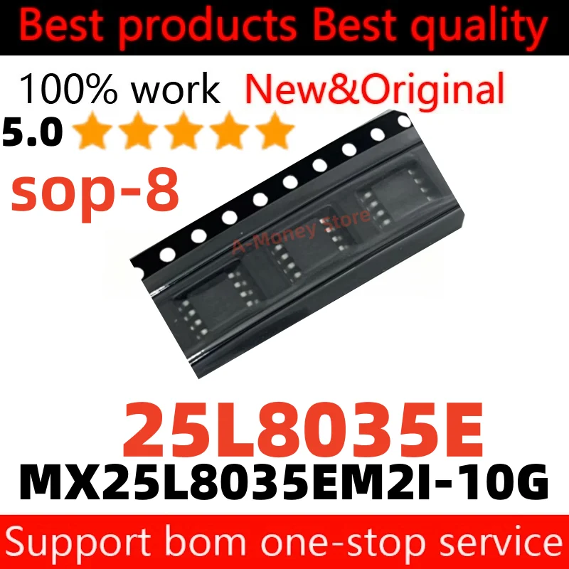

(5pcs)25L8035E MX25L8035EM2I-10G 25L8035EM2I-10G sop-8
