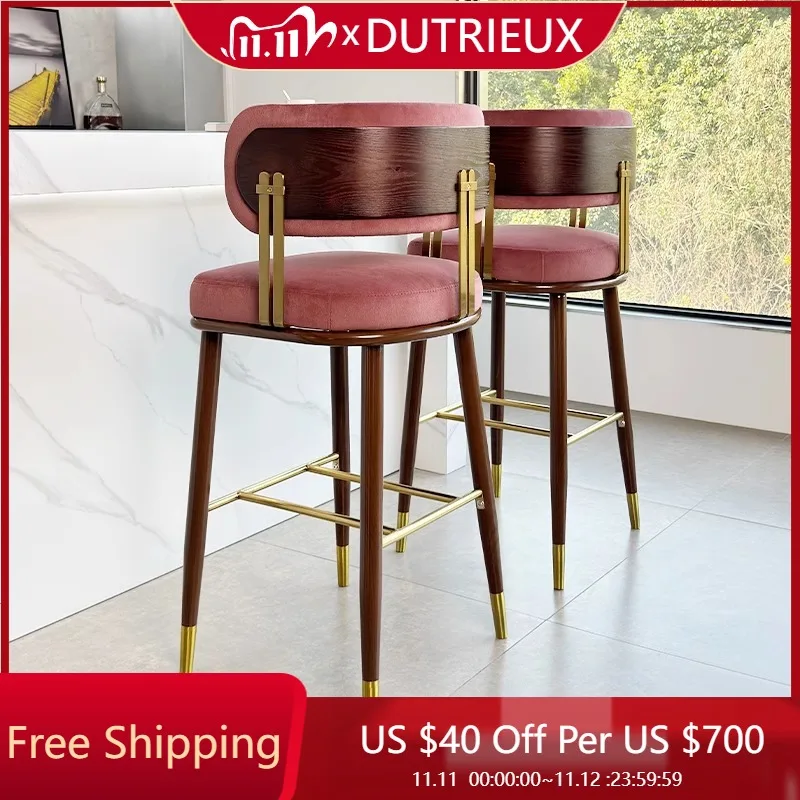 

Midcentury Stainless Steel Bar Chairs Salon Soft Retro Apartment Bar Stools Lounge Ergonomic Sillas Altas Para Barra Furniture
