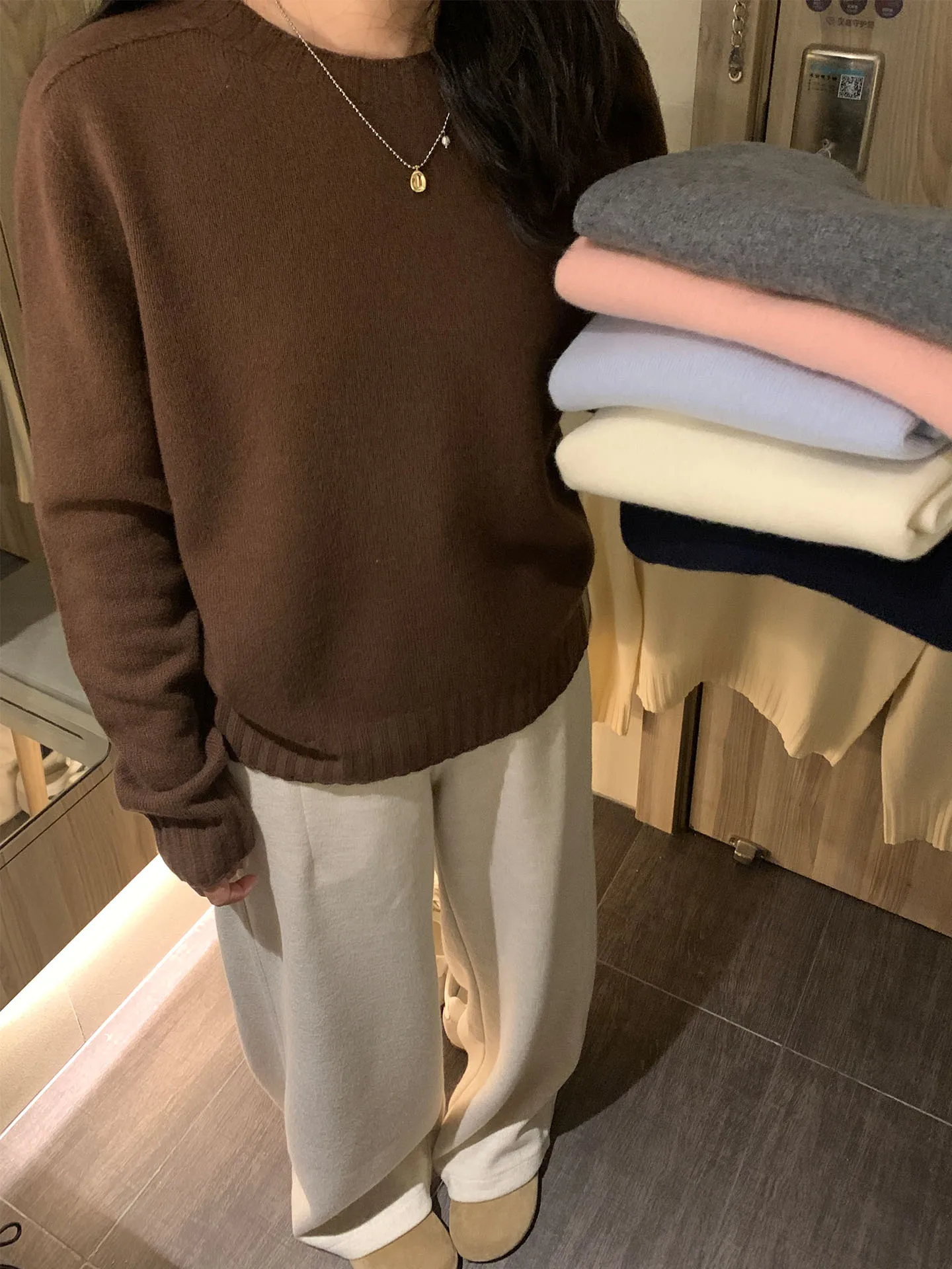 

Soft Long Sve Women's Sweater Outerwear Autumn Winter New Sle Casual Comfortable Wool Knitted Top Inner Wear Ciwalk