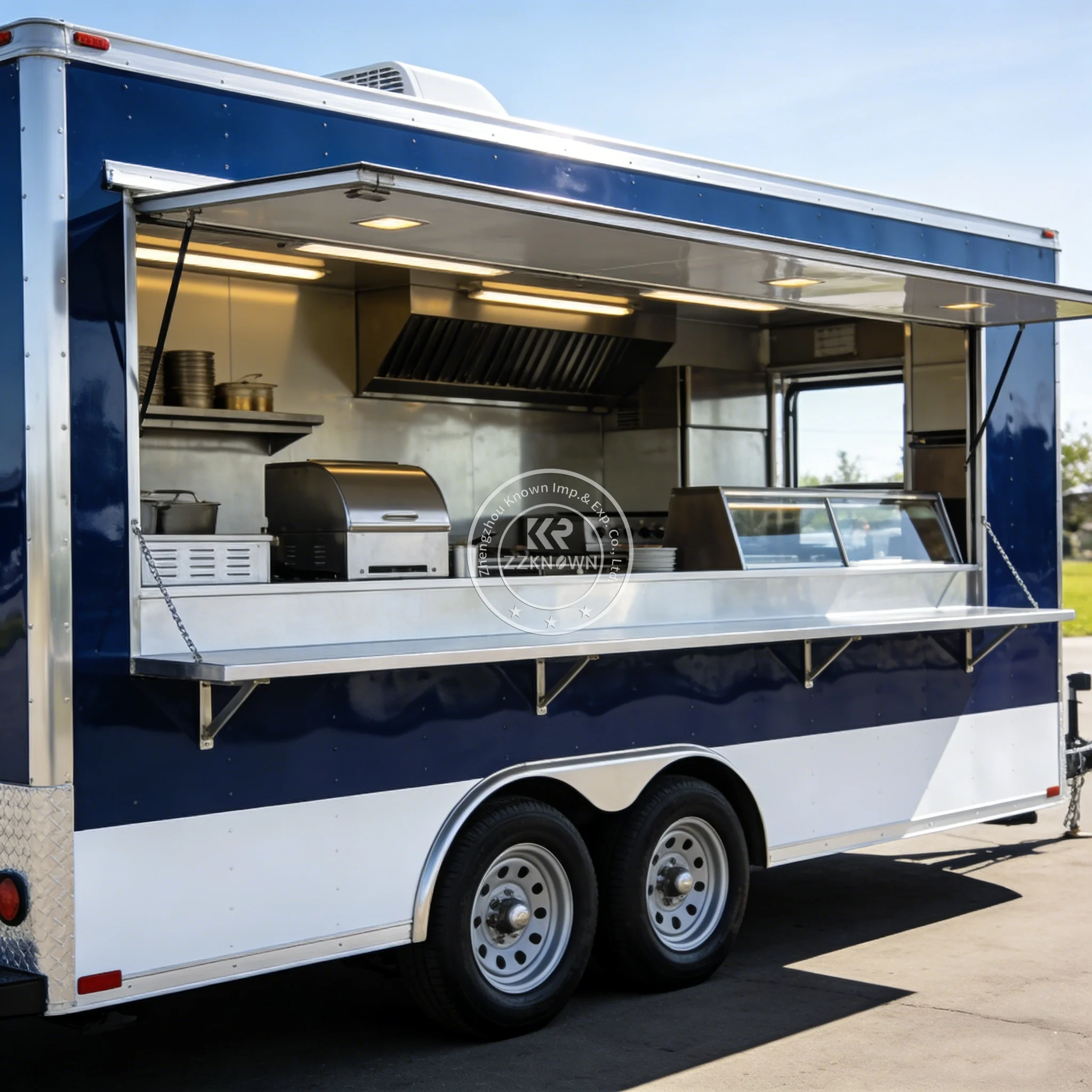 Mobile Food Truck With Full Equipment Outdoor Camping Catering Cart Commercial Street Food Vending Cart Mobile Kitchen