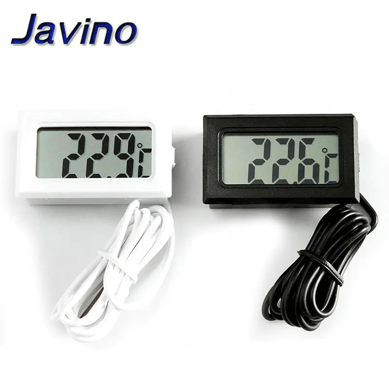 Mini LCD digital thermometer used for freezer temperature - 50-110℃ refrigerator thermometer indoor and outdoor waterproof probe