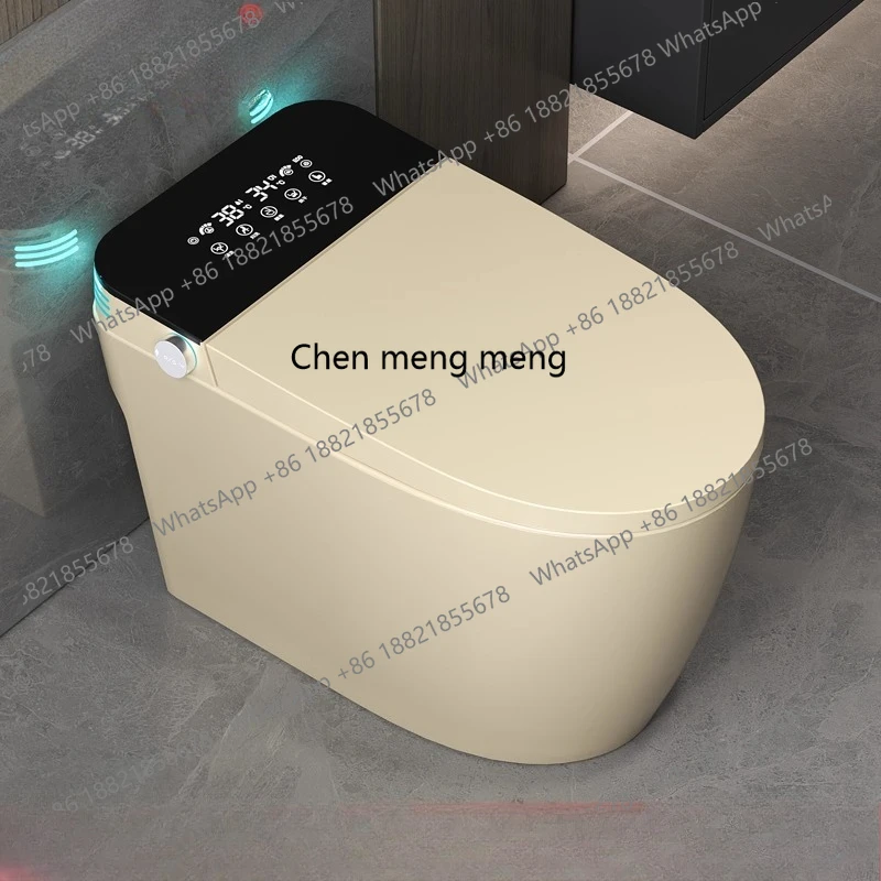 

Cream yellow wind smart toilet household automatic double waterway integrated instant toilet foam shield color