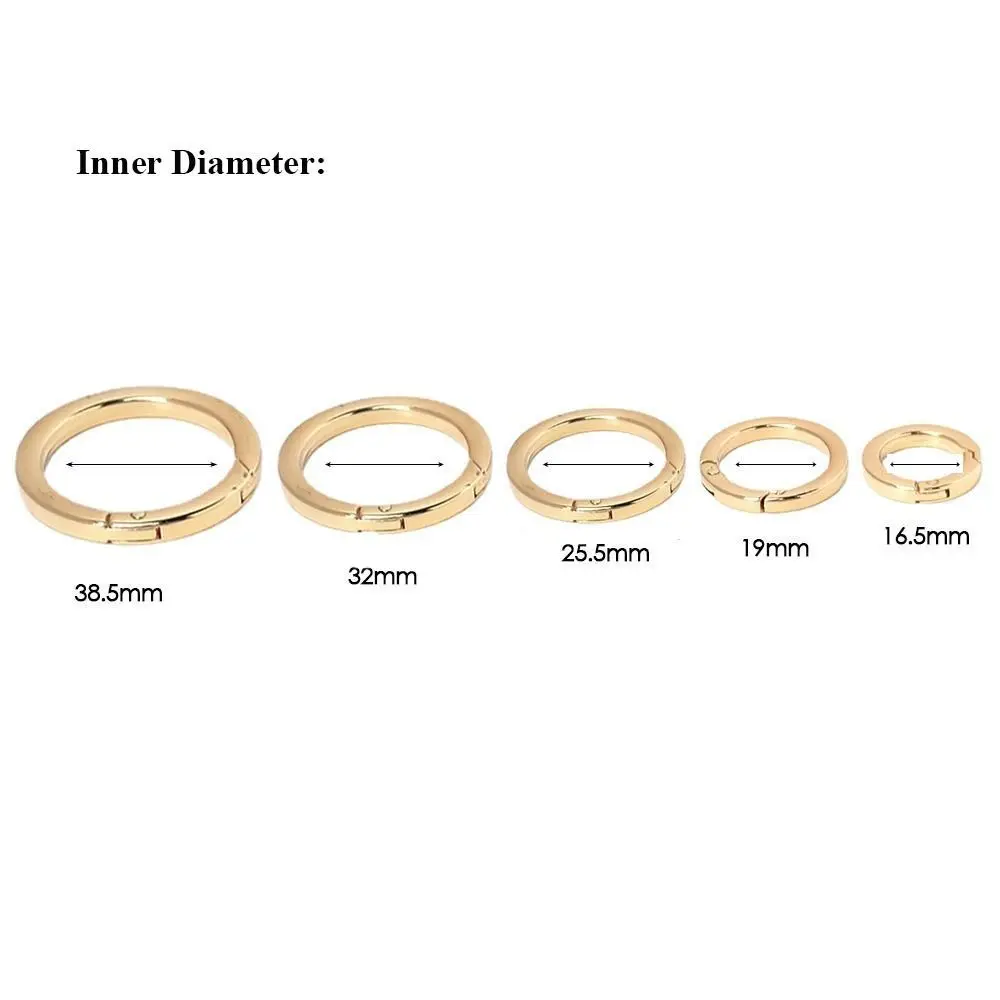 5pcs High quality Plated Gate Zinc Alloy Hooks Snap Clasp Clip Carabiner Purses Handbags Spring O-Ring Buckles Bag Belt Buckle