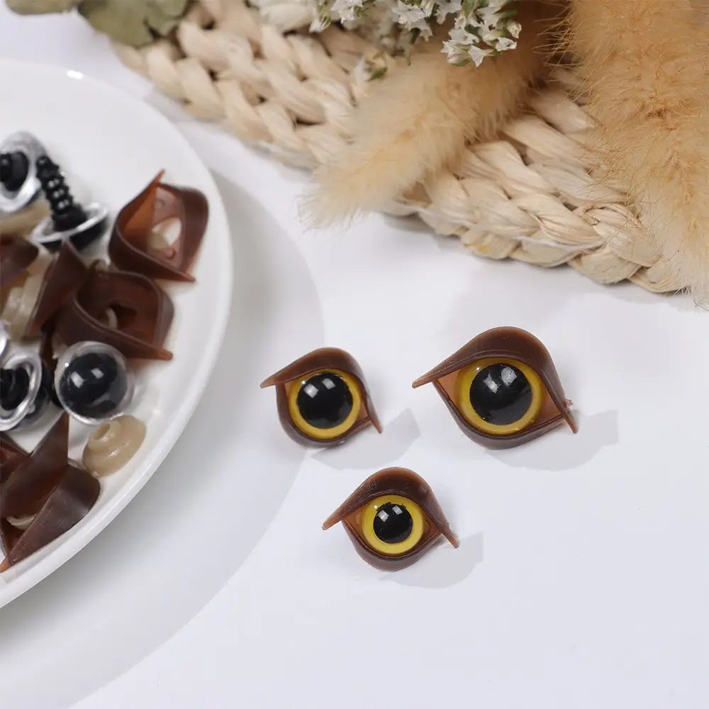 5Pairs 10/12/14mm Plastic Eyes Crafts with Washer Puppet Crystal Eye Dolls DIY Tools Stuffed Toys Parts Bear Animal Accessories